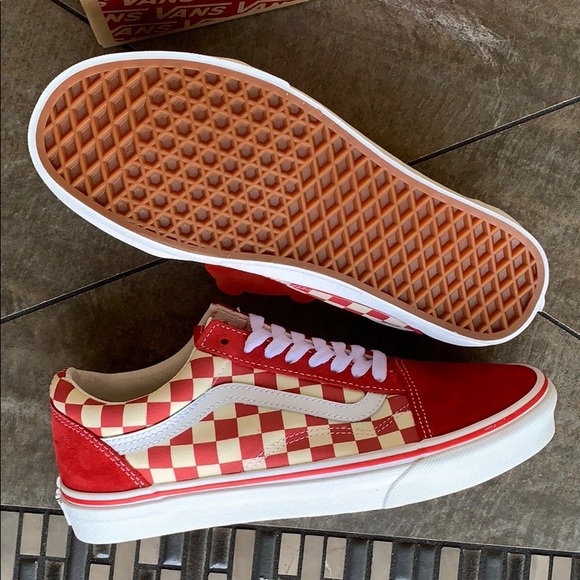 VANS OLD SKOOL PRIMARY CHECK Rng Red/White WMNS - Picture 4 of 16